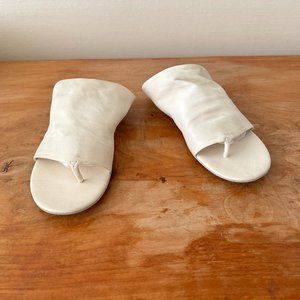 MARSELL FLAT GLOVE SANDALS WHITE SIZE 40